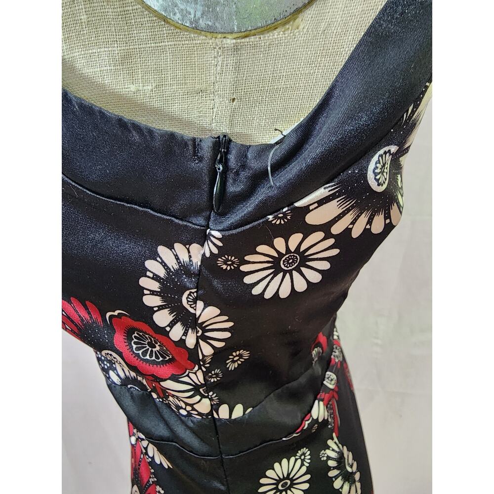 Forever Womens Chinese Style Black Sleeveless Dress Size‎ S - Picture 5 of 7